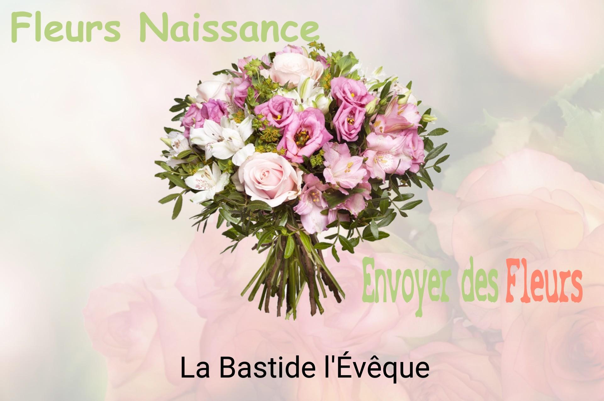 Bouquet de fleurs de naissance livré à La Bastide-l'Évêque